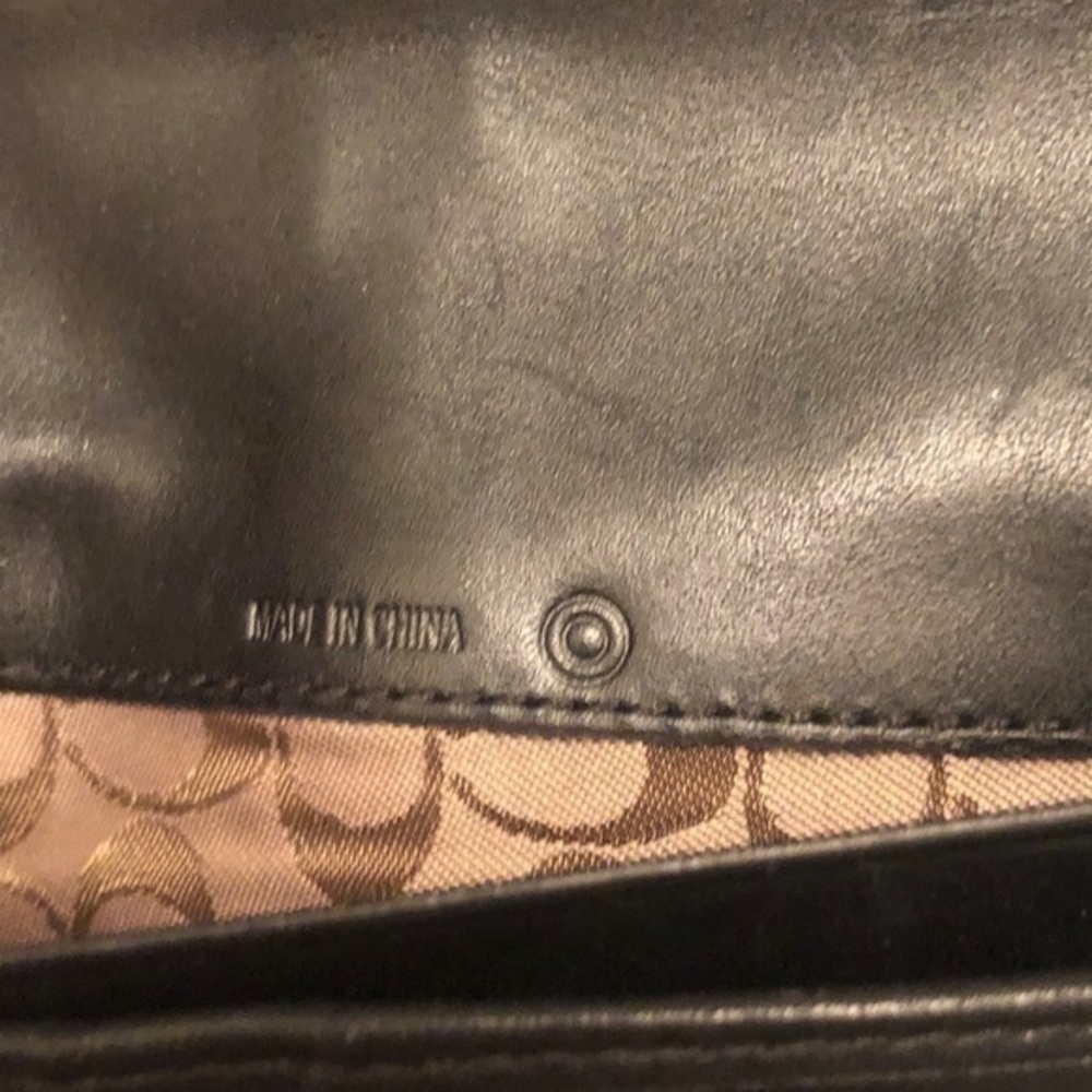 Coach checkbook wallet black leather - Picture 4 of 8